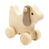 Wooden Dog Push Along - Socks