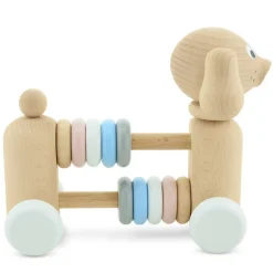 Wooden Dog With Beads - Layla