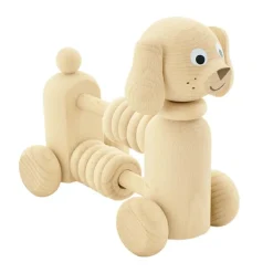 Wooden Dog With Counting Beads - Rowan