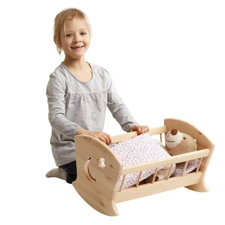Wooden Doll Cradle