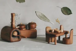 Wooden Doll House Furniture Set