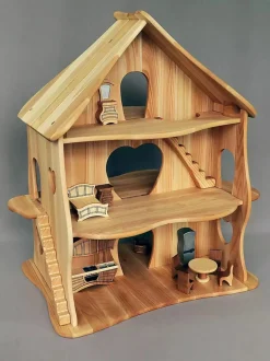 Wooden Dollhouse Furniture - 21 Piece 'Sunflower' Set