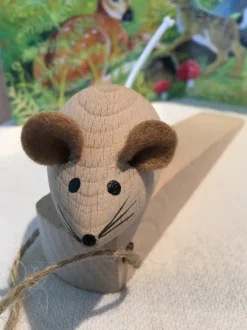 Wooden Door Stopper - Mouse