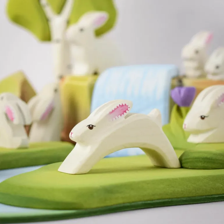 Wooden Easter Rabbit - Running