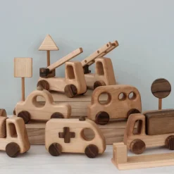Wooden Emergency & Construction Vehicle Set
