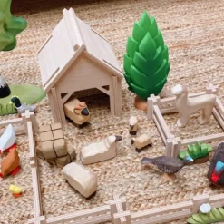 Wooden Farm Set with Fencing - Large Set