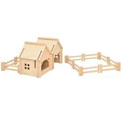 Wooden Farm Set with Fencing - Large Set