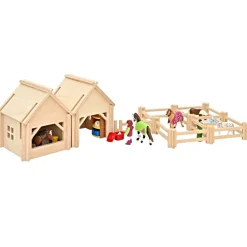 Wooden Farm Set with Fencing - Large Set