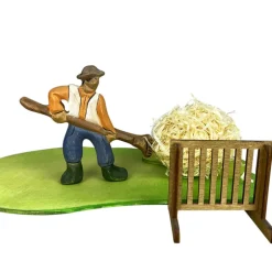 Wooden Farmer Figure