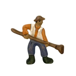 Wooden Farmer Figure