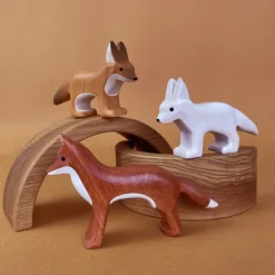 Wooden Fennec Fox - White