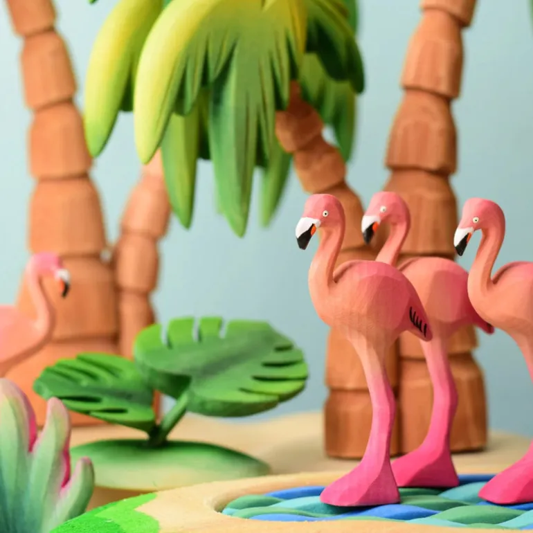 Wooden Flamingo