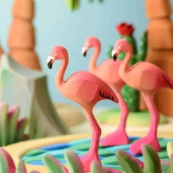 Wooden Flamingo