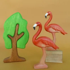 Wooden Flamingo