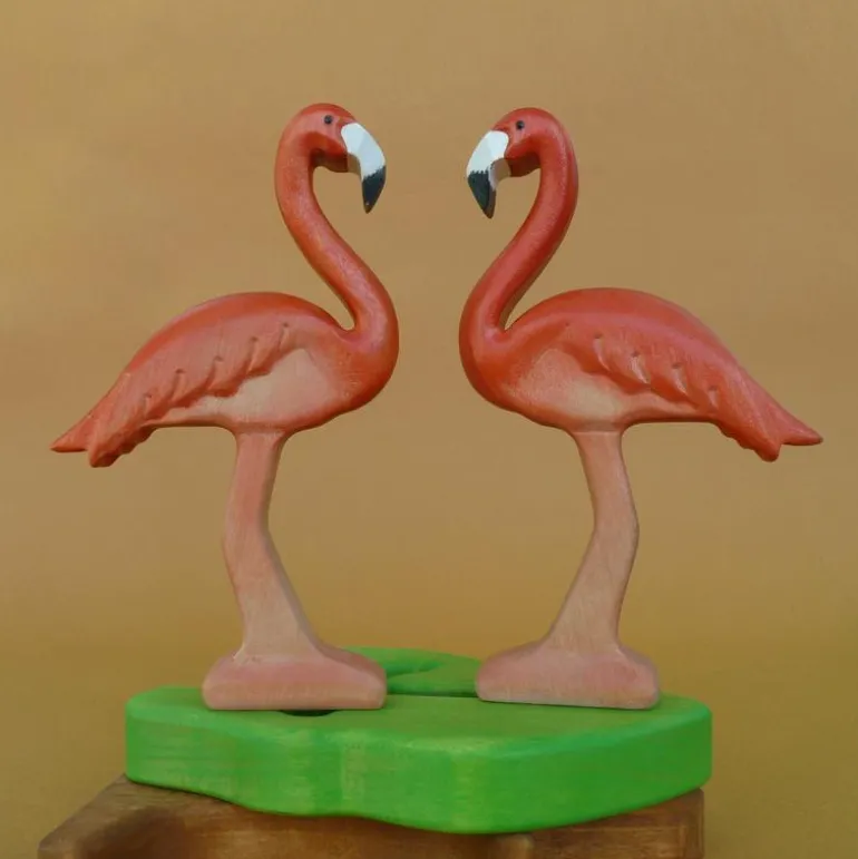 Wooden Flamingo