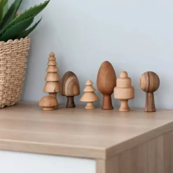 Wooden Forest Trees - Set Of 7