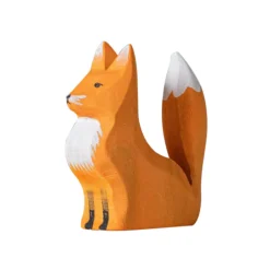 Wooden Fox Cub - Sitting