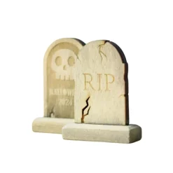 Wooden Gravestones - Set Of 2