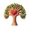 Wooden Heart Tree