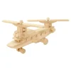 Wooden Helicopter Twin Rotors - Hunter