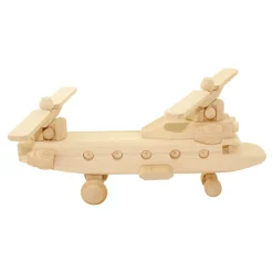 Wooden Helicopter Twin Rotors - Hunter