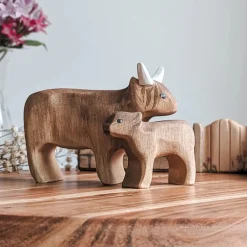 Wooden Highland Cow