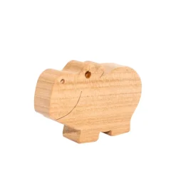 Wooden Hippo Figure