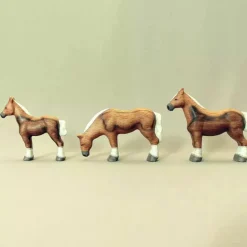 Wooden Horse Family - Set Of 3
