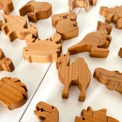 Wooden Kangaroo Figure