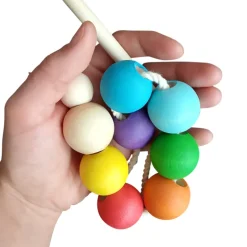 Wooden Lacing Toy - Rainbow