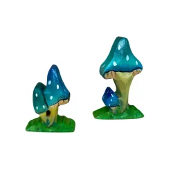 Wooden Magic Mushrooms - Set of 2