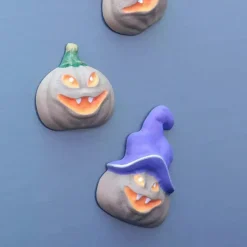 Wooden Magnet - Scary Pumpkin