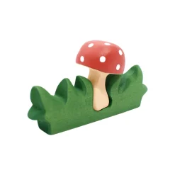 Wooden Mushroom in Grass