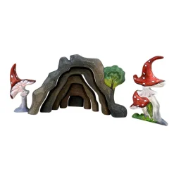 Wooden Mushrooms - Set of 2