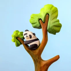 Wooden Panda Bear Cub - Climbing