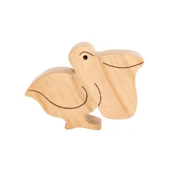 Wooden Pelican Figure