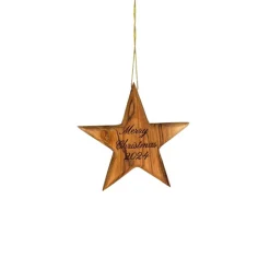 Wooden Personalised Christmas Ornament - Star