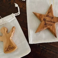 Wooden Personalised Christmas Ornament - Star