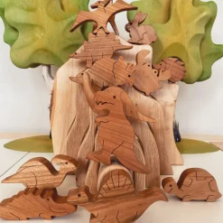 Wooden Pterodactyl Figure