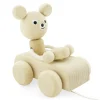 Wooden Pull Along Bear In Car - Teddy