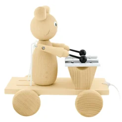 Wooden Pull Along Bear With Xylophone - Baxter