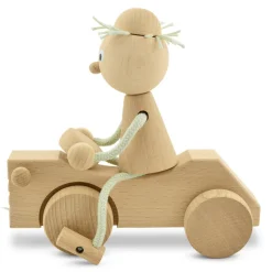 Wooden Pull Along Boy With Tractor - Ernest