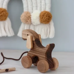 Wooden Pull Along Dog