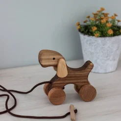 Wooden Pull Along Dog