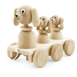 Wooden Pull Along Dog Family