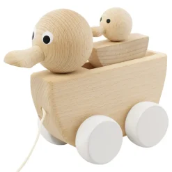 Wooden Pull Along Duck With Duckling - Gretel