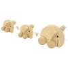 Wooden Pull Along Elephant Family