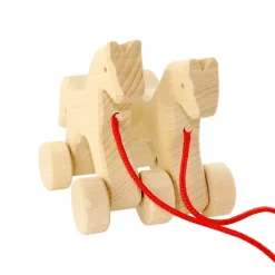 Wooden Pull Along Horse Duo - Archer & Dawn