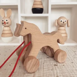 Wooden Pull Along Horse Duo - Archer & Dawn