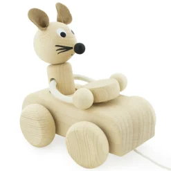 Wooden Pull Along Mouse - Albert